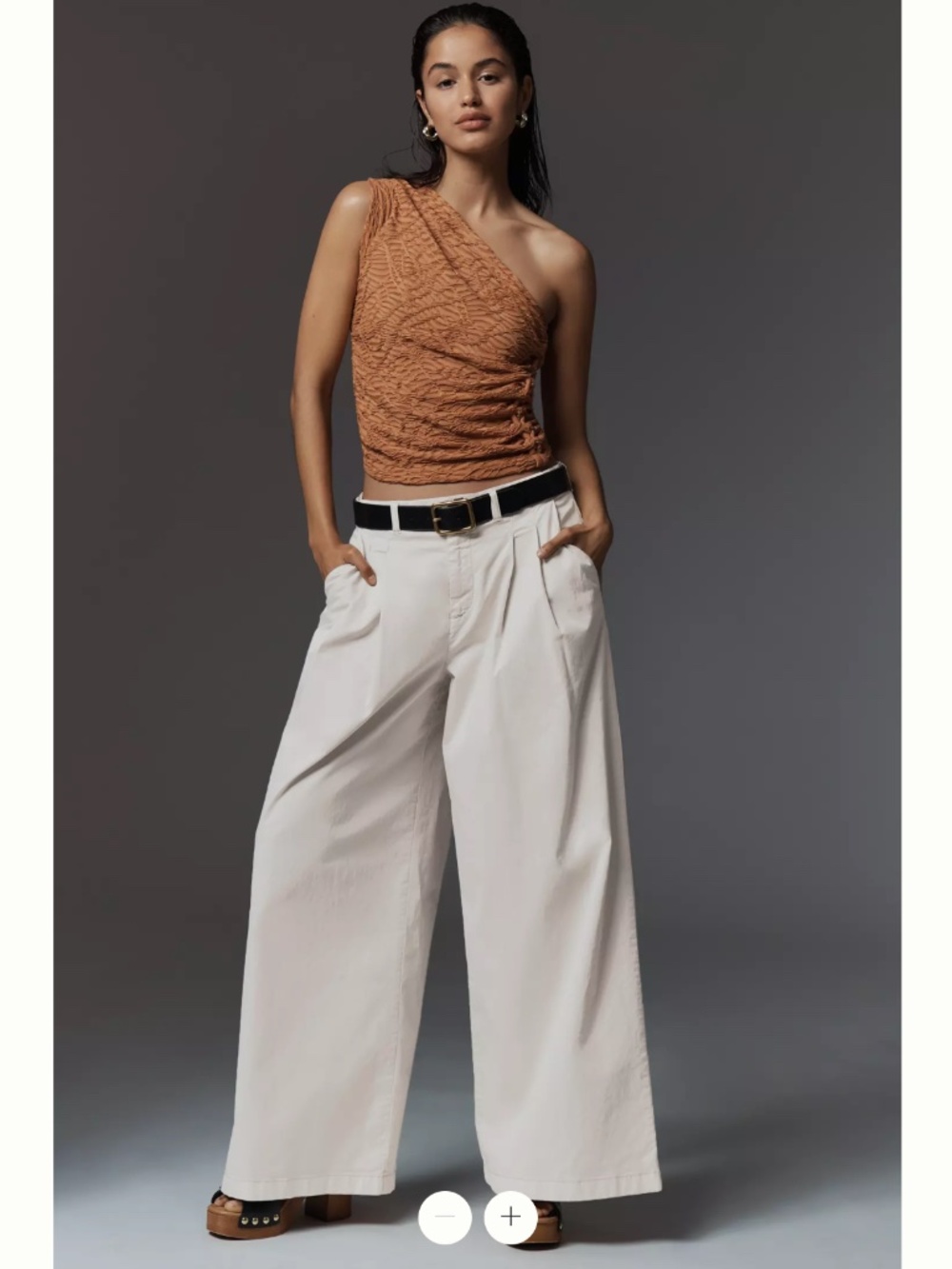 By Anthropologie Low-Rise Pleated Wide-Leg Trousers